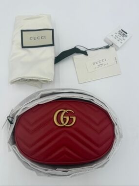 Authentic GUCCI GG MARMONT DSVRT Waist bag Size 85'